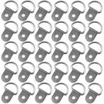 30 Pack Small Stainless Steel D-Ring Tie Downs D Rings Anchor Lashing Ring for Loads on Case Truck Cargo Trailers RV Boats