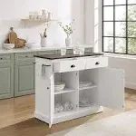 Shoreline Kitchen Island White/Dark Brown - Crosley