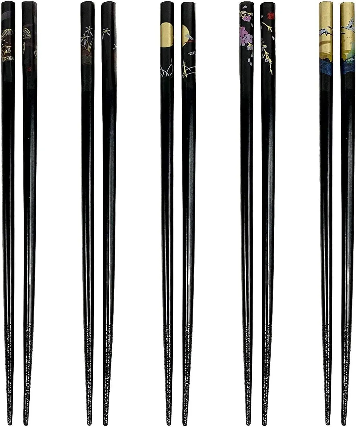 3672, Bamboo Chopsticks Reusable Japanese Chinese Korean Wood Chop Sticks Hair S