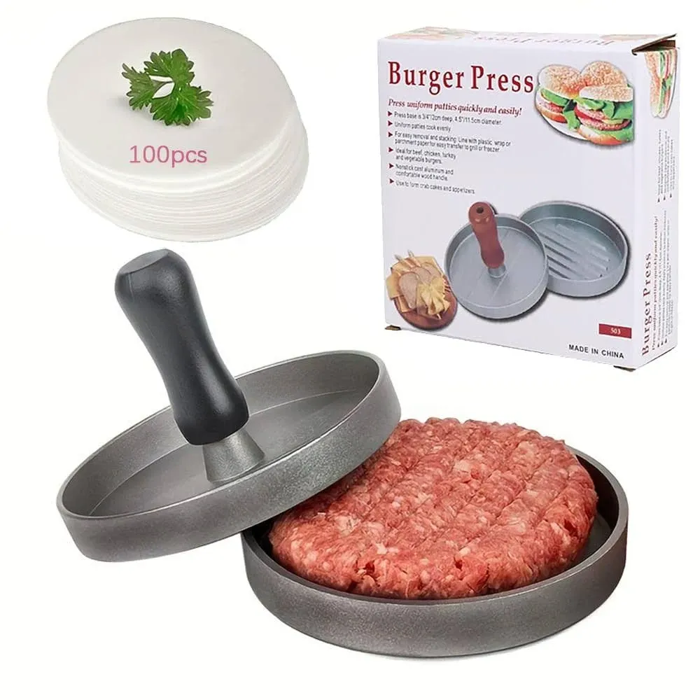 NotiGat Burger Press Patty Maker Non-Stick Burger Press Aluminum Beef Patties...