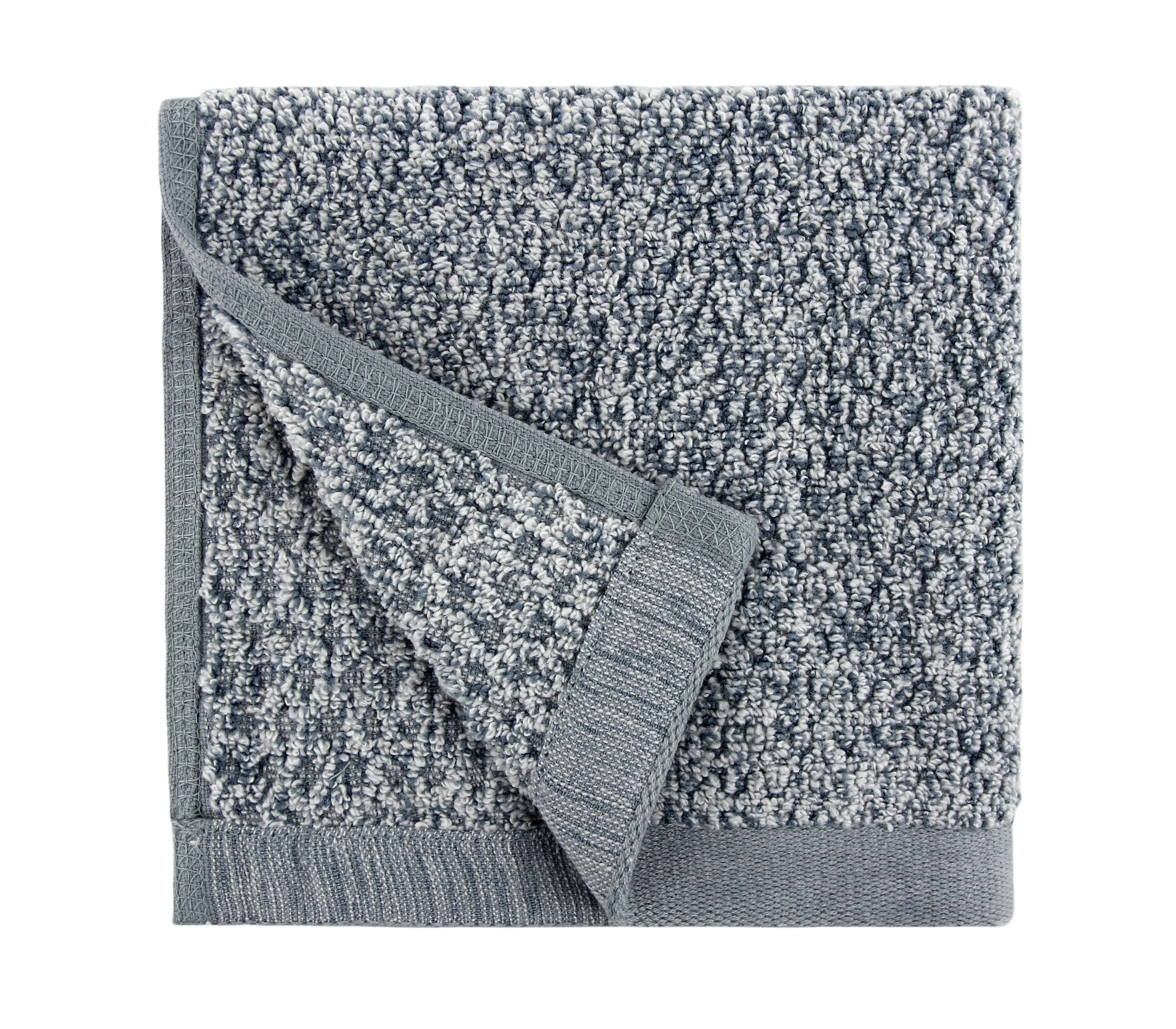 Everplush Diamond Jacquard Washcloths - 6 Pack Dusk (Grey Blue)