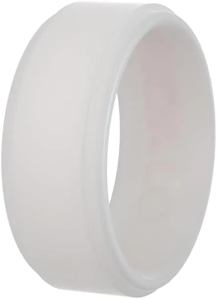 Qalo Men's Polished Step Edge Silicone Ring