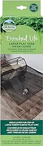 Oxbow Enriched Life Small Animal Playpen - Mesh Cover for Rabbits, Guinea Pigs & Other Small Pets (Large)