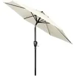 Simple Deluxe Patio Umbrella Outdoor Table Market Yard Umbrella, Beige