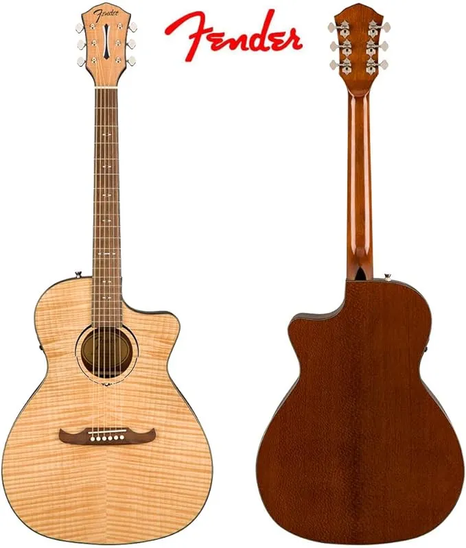 Fender FA-345CE Auditorium Body Style Acoustic Guitar - Rosewood Fingerboard - Natural