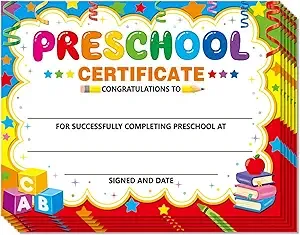 30 Pieces Preschool Graduate Certificates Kindergarten Graduation Diploma Pre...