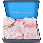 Gerber Baby 8-Piece Clothing Gift Set (5Pk Bodysuits 2Pk Pants & 1Pk Hooded Cardigan), Blue, 0-3 Months