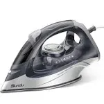 Sundu 1700W Steam Iron for Clothes with Rapid Heating Ceramic Coated Soleplate Steam Iron with Precise Thermostat Dial Self-Clean Auto-Off 10.14oz