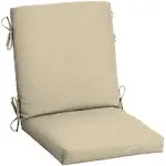 Arden Selections 36.5" x 18" Leala Texture Outdoor High Back Dining Chair Cushion Taupe