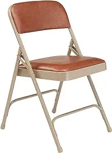 National Public Seating Series 1200 Folding Chairs, Brown/Beige, Set Of 4 Chairs