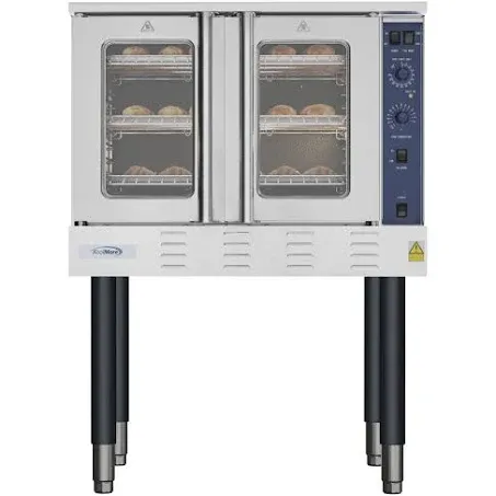 KoolMore 38 in. Full-Size Single Deck Commercial Natural Gas Convection Oven 54,000 BTU in Stainless-Steel (KM-CCO54-NG)