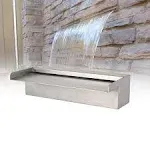 Pondo 12&#034; Waterfall Pool Fountain, 304 Stainless Steel Pond Waterfall Spillwa...