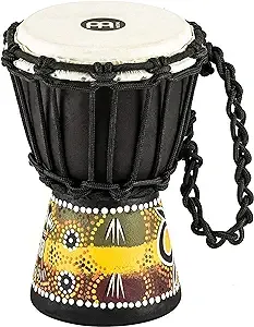 Meinl Percussion African Style Mini Djembe Drum for Room Decoration — NOT Made in China — Hand Painted Mahogany Wood, 2-Year Warranty (HDJ7-XXS)