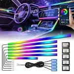 Dreamcolor Acrylic Interior Car LED Strip Light, AMKI Car Neon Light with Wir...