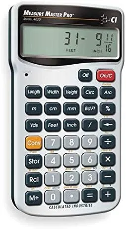 Calculated Industries 4020 Measure Master Pro Feet-Inch-Fraction and Metric Construction Math Calculator (Thrее Расk)