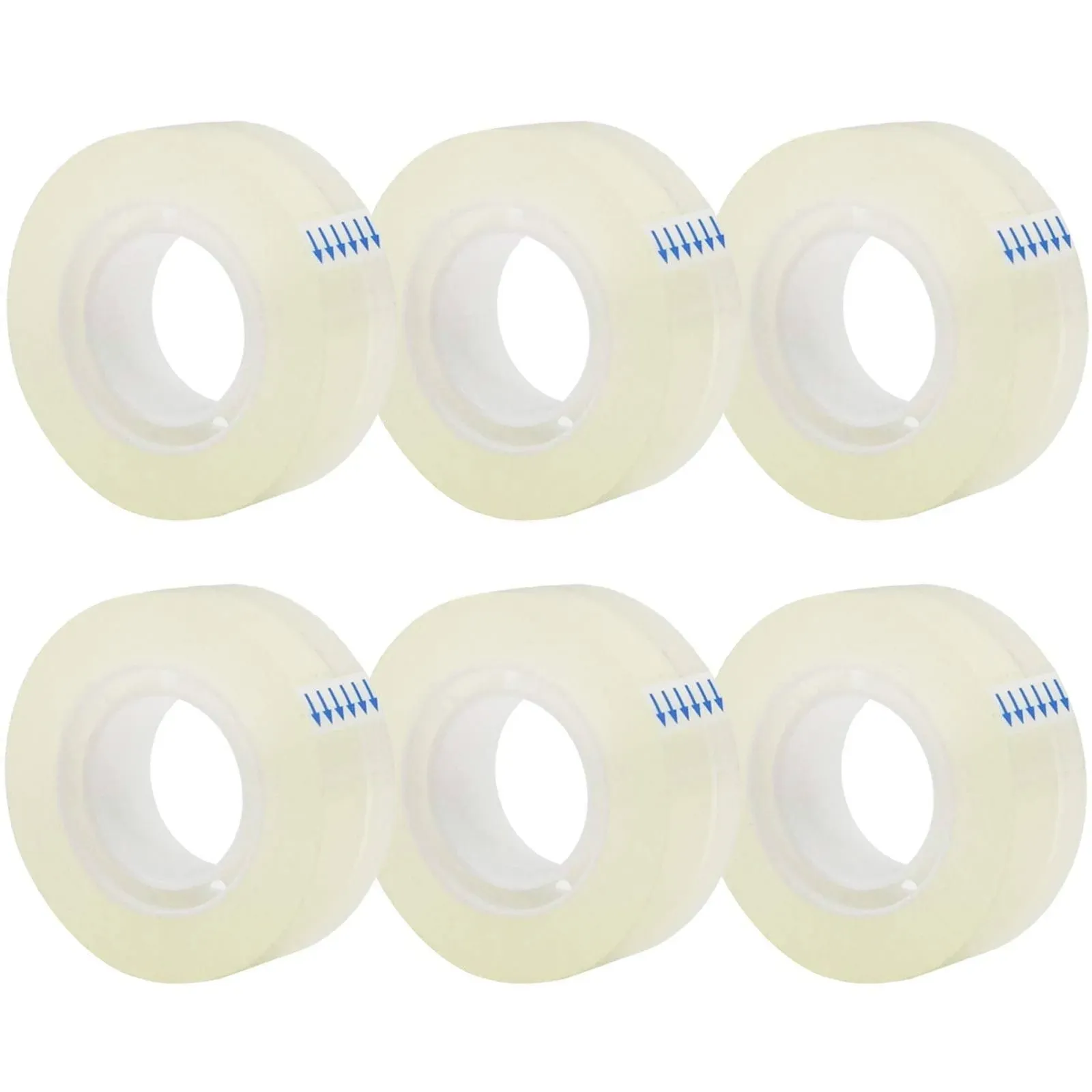 6 Rolls Transparent Tape Refills, Clear Tape, All-Purpose Transparent 