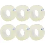 OWLKELA 6 Rolls Transparent Tape Refills Clear Tape All-Purpose Transparent Glossy Tape for Office Home School