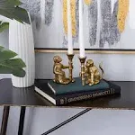 Design Shop  Gold Aluminum Candle Holder