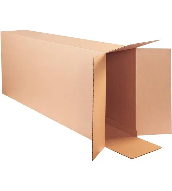 Aviditi HD18645FOL Side Loading Corrugated Cardboard Box 18" L x 6" W x 45" H, Kraft, for Shipping, Packing and Moving (Pack of 5)