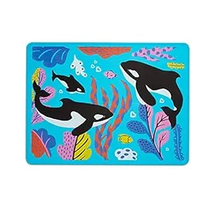 Munchkin® WildLove Reversible Silicone Placemat for Kids, 1pk, Orca