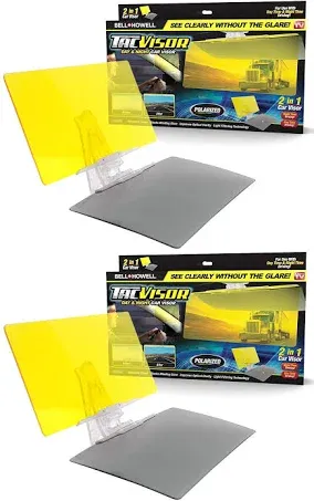 Bell + Howell Tacvisor for Day and Night Anti-Glare Car Visor UV-Filtering/Protection As Seen On TV Set of 2