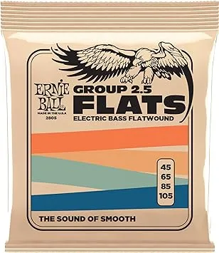 Ernie Ball Flatwound Group 2.5 Electric Bass Strings - 45-105 Gauge