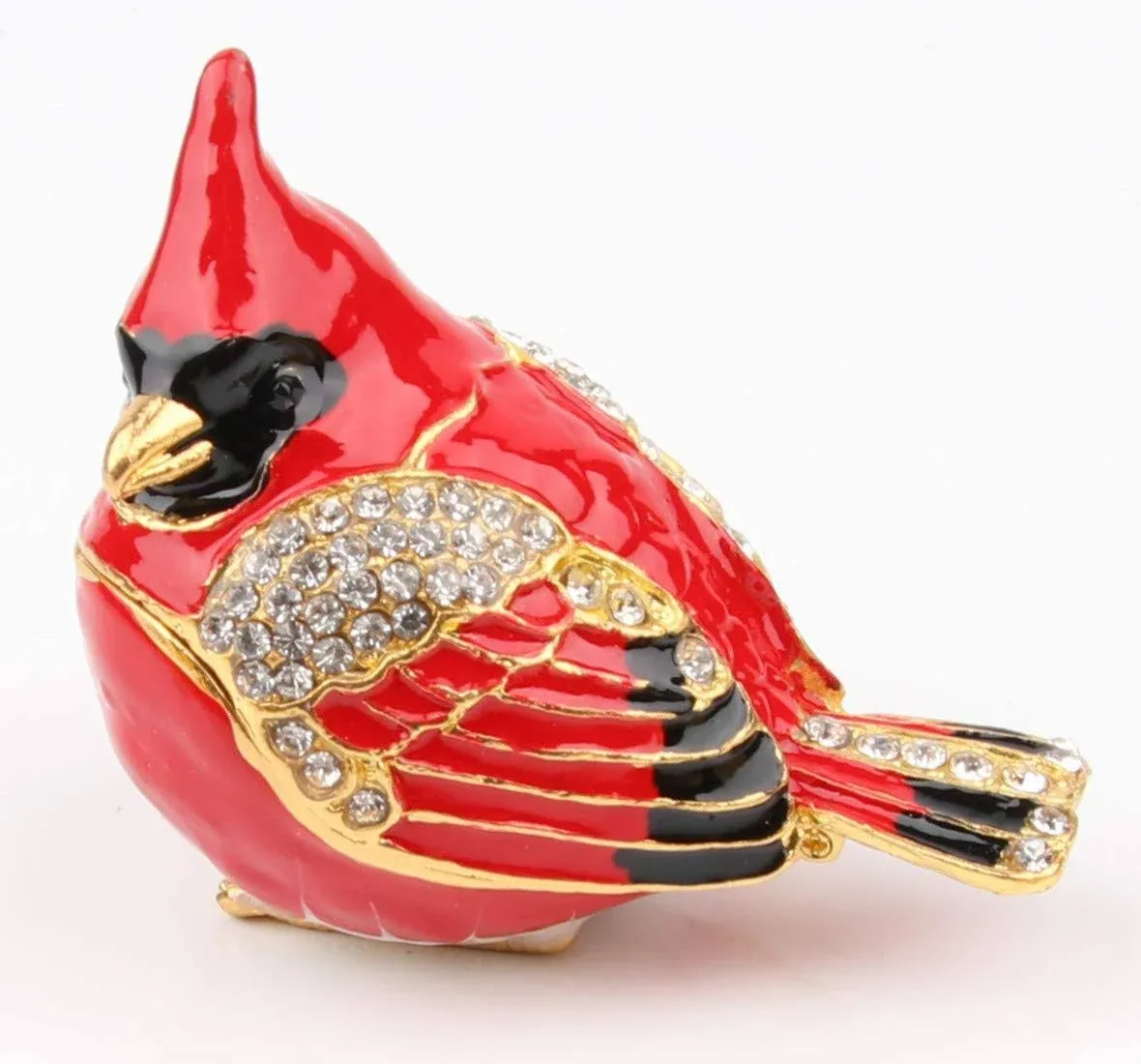 SEVENBEES Bird Trinket Box Metal Enameled Animal Figurines Collectable Wedding Jewelry Ring Holder Organizer