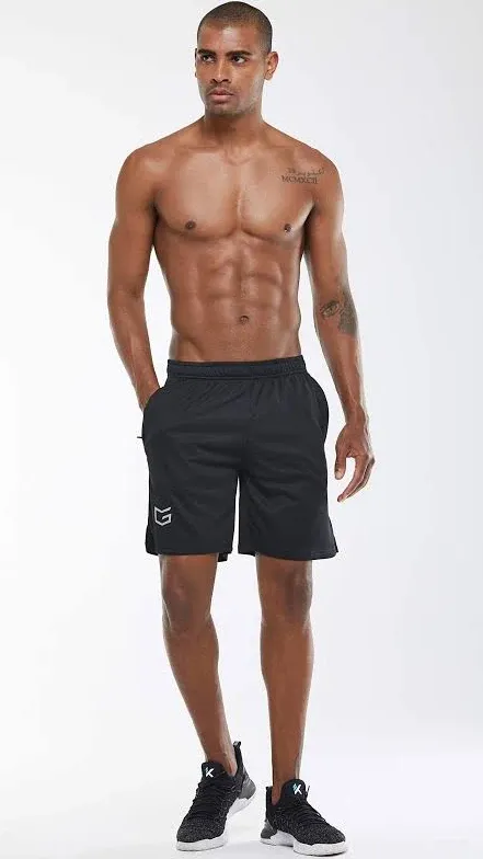 G Gradual Men's 7" Workout Running Shorts Quick Dry Lightweight Gym Shorts with Zip Pockets