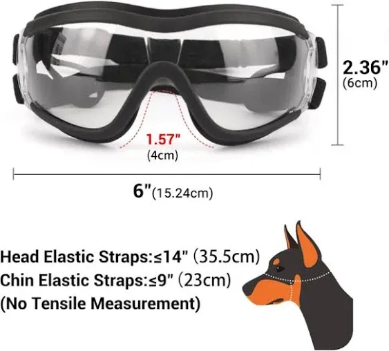 Dog Sunglasses Medium to Large Dog UV Transparent Goggles Windproof Anti-Dust