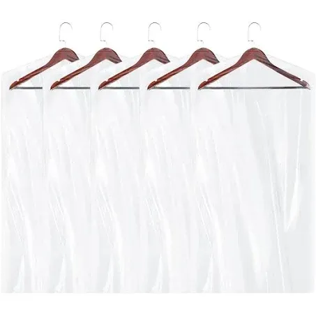 Plasticplace Clear Plastic Garment Bags21&#034; X 4&#034; X 72&#034;, 50 Count