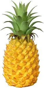 Chneeu 12" Large Plastic Fake Pineapple Artificial Vegetables Fruits, Faux Decorate Fruit Ornament Realistic Artificial Pineapple Decor Prop Fruit for Home Kitchen Party Display