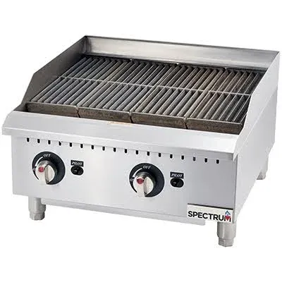 Winco NGCB-24R Charbroil Grill, 24", Silver