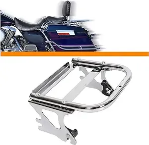 Detachable Two-up Tour Pack Mounting Luggage Rack Compatible with 1997-2008 H...