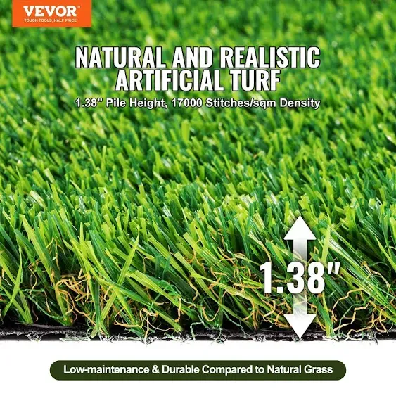 VEVOR Artifical Grass 4 x 6 ft Rug Green Turf RZCP1J4X6FT18HFZTV0