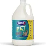 ZORBX Pet Stain and Odor Eliminator for Strong Odor - Dual Action Natural Enzymes Pet Odor Neutralizer & Stain Remover for Dog & Cat Urine | Carpet Cleaner Spray - 128 FL Oz (1 Gallon)