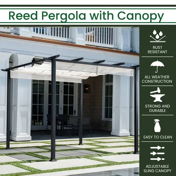 Hanover Reed Aluminum and Steel Pergola