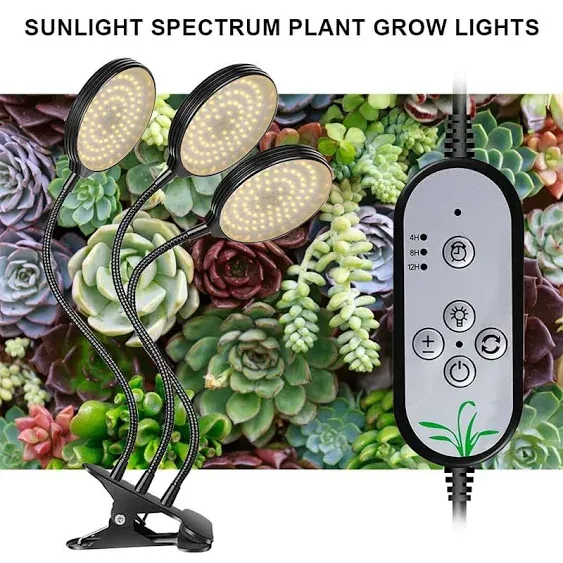 OPENBEAUTY Grow Light 45W Sunlike Full Spectrum LED Plant Grow Lights with Timer ...