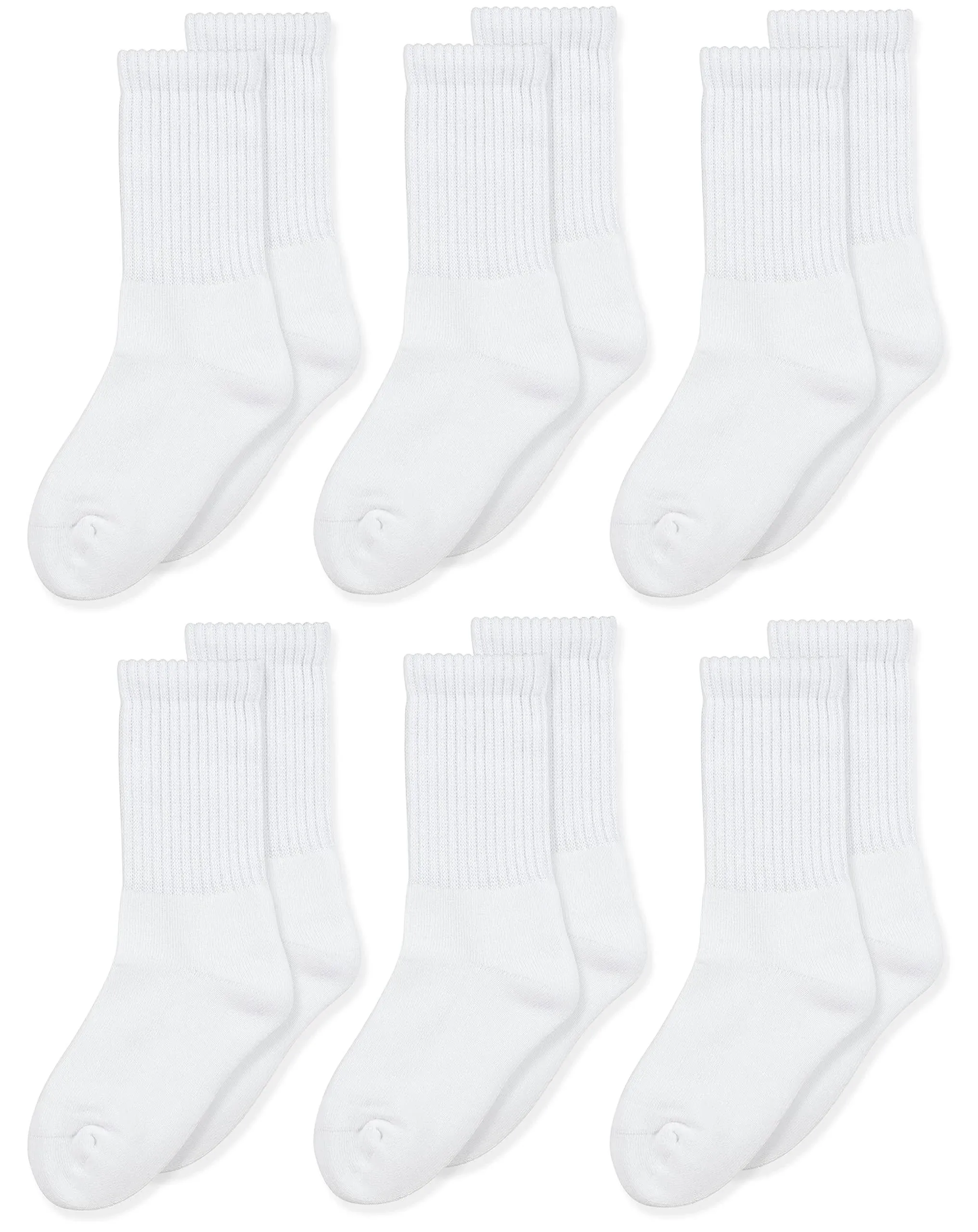 Jefferies Socks Seamless Toe Athletic Crew Socks 6-pack