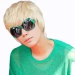 Cool Mens Short Straight Platinum Blonde Wigs Male Boys Party Cosplay Full Wig