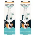 Radius USDA Organic Dental Solutions Adult Kit 2 Units, Includes 1 Dog Toothbrush & 1 0.8oz Toothpaste, Firm Bristle & Non Toxic Toothpaste for Dogs