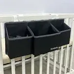 Hanging Baby Diaper Caddy, 3-in-1 Diaper Caddy Organizer Holder Standard Black