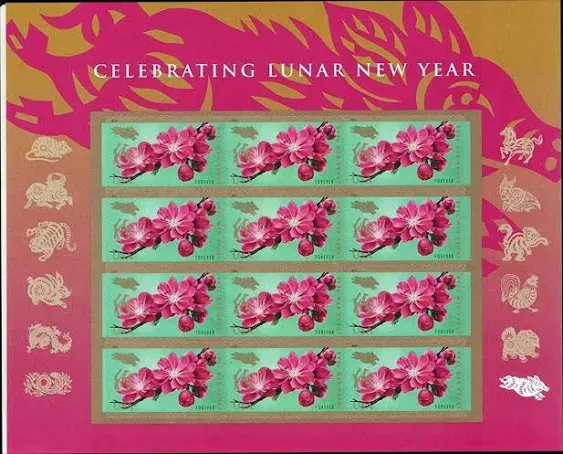 2019 Year of The Boar/Pig Sheet of 12 - Postage Stamps Scott 5340