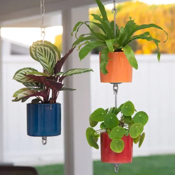 SkyPots - Three (3) Pot Hangers for Plants + Accessories - Connectable Hanging Planter Kits - Pots not Included - Three Pack