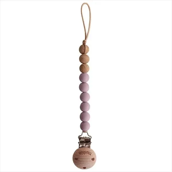 Silicone Pacifier Clip | Eva (Mauve)