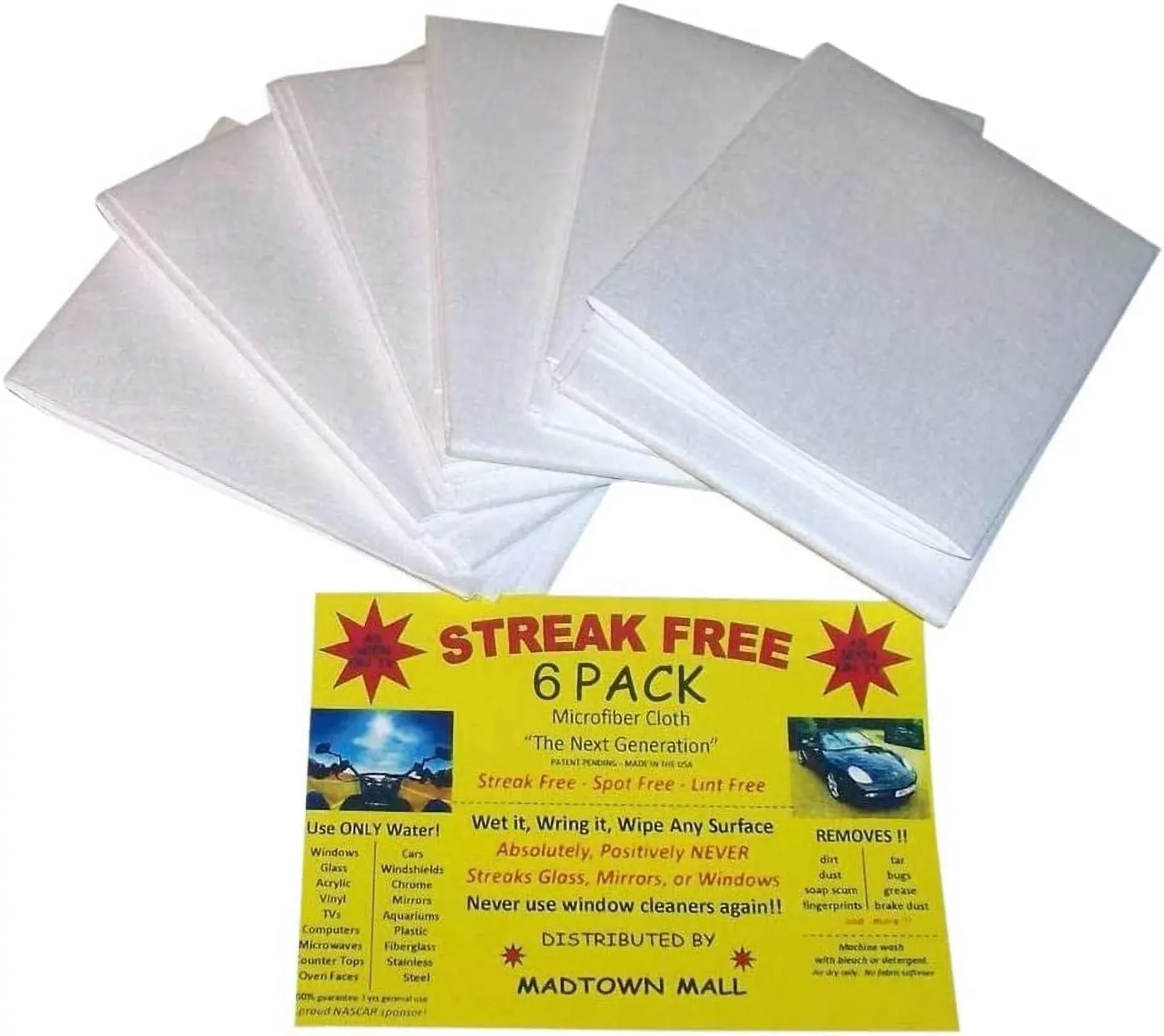 Streak Free Microfiber Cloth 6 Pack