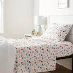 Basics Kid's Butterfly Friends Soft Easy-Wash Microfiber 3-Piece Sheet Set