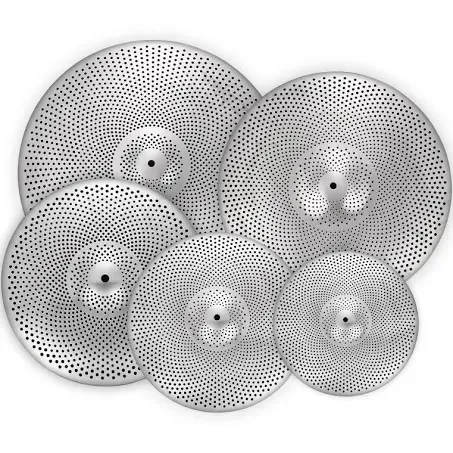 Low Volume Cymbal Pack Silver Mute Cymbal 14"/16"/18"/20" 5 Pieces Drum Cymbal Set