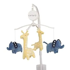 Carter&#039;s Modern Jungle Pals Musical Mobile - Blue &amp; Yellow Elephant &amp; Giraffe