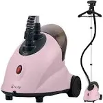 SALAV GS18-DJ Standing Garment Steamer with Roll Wheels for Easy Movement, 1.8L Water Tank for 1 Hour Continuous Steaming, Adjustable Pole for Storage, 1500 watts (Clothes Steamer Only, White)