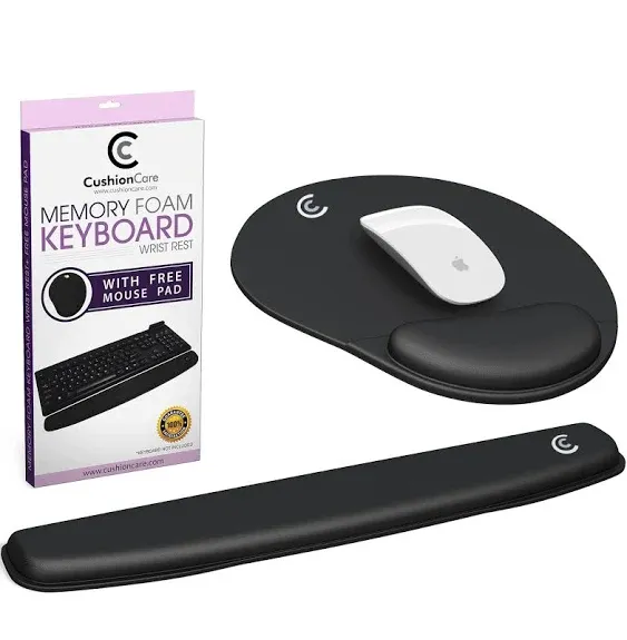 Keyboard Wrist Rest Pad - Full Mouse Pad Included for Set - Quality Memory Foam ...